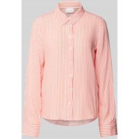 Vila Regular Fit Bluse mit durchgehender Knopfleiste Modell 'ROSA' in Koralle, Größe 36 von Vila