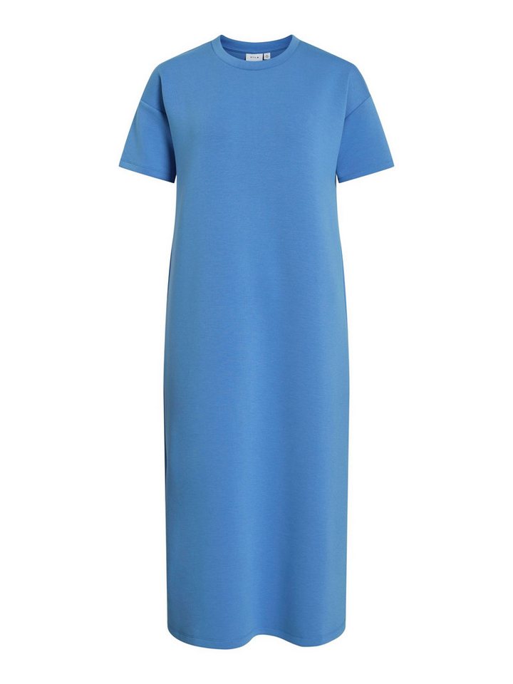 Vila Shirtkleid Minimalistisches Design mit Rundhals Kurzarm Jersey (extralang) VISIFFI O-NECK S/S MIDI DRESS/PB von Vila