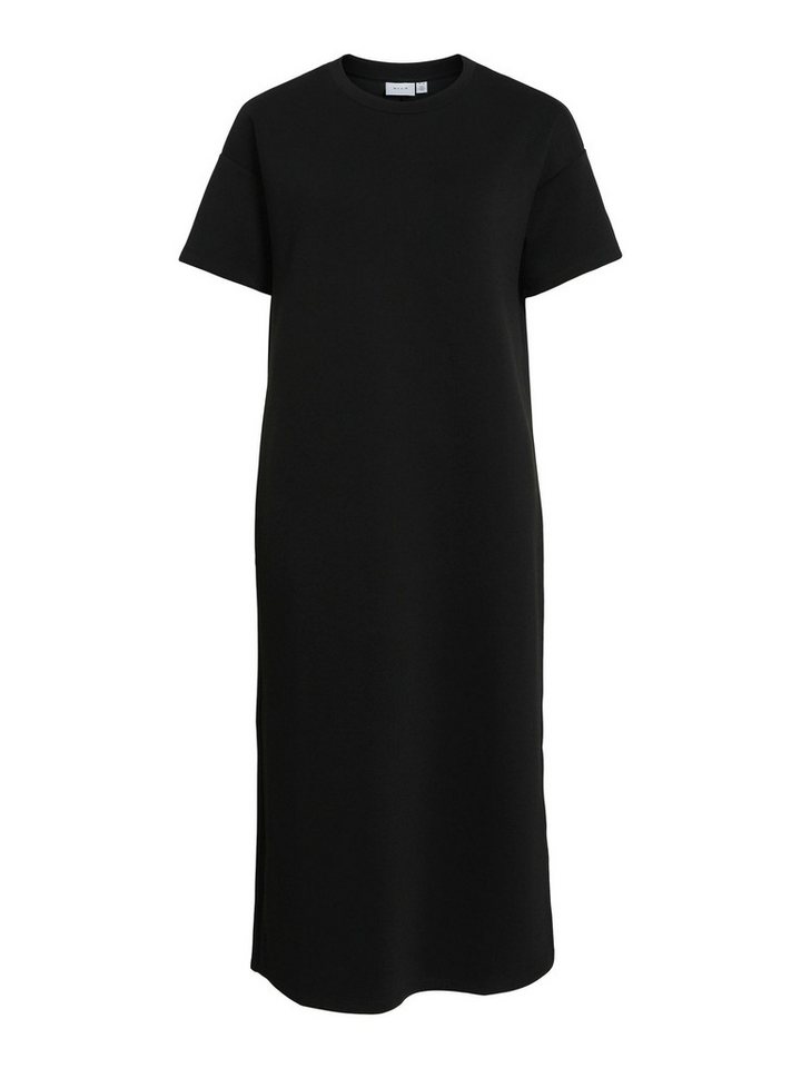 Vila Shirtkleid Minimalistisches Design mit Rundhals Kurzarm Jersey (extralang) VISIFFI O-NECK S/S MIDI DRESS/PB von Vila