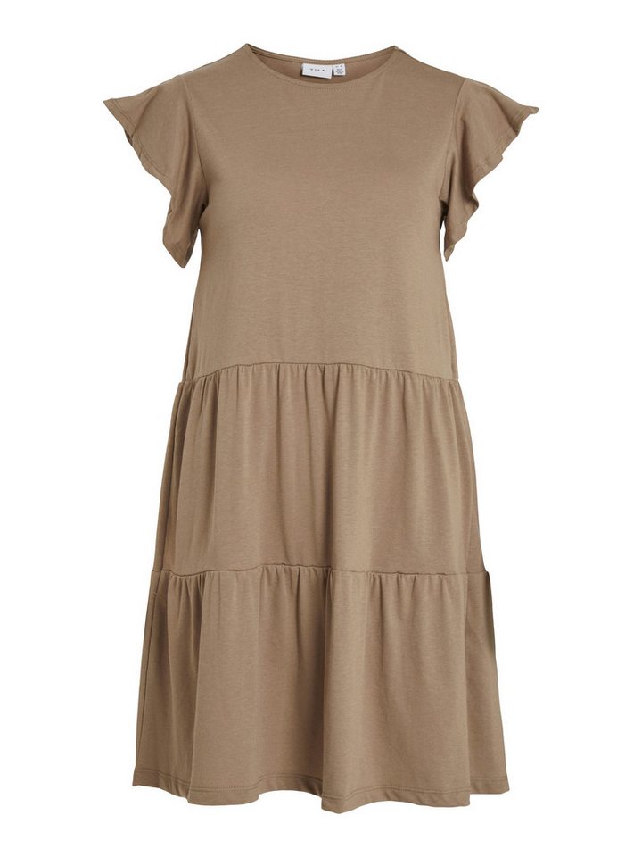 Vila Shirtkleid Kurzärmeliges Volant Design mit Rüschen und Rundhals (kurz) VISUMMER S/S DRESS von Vila