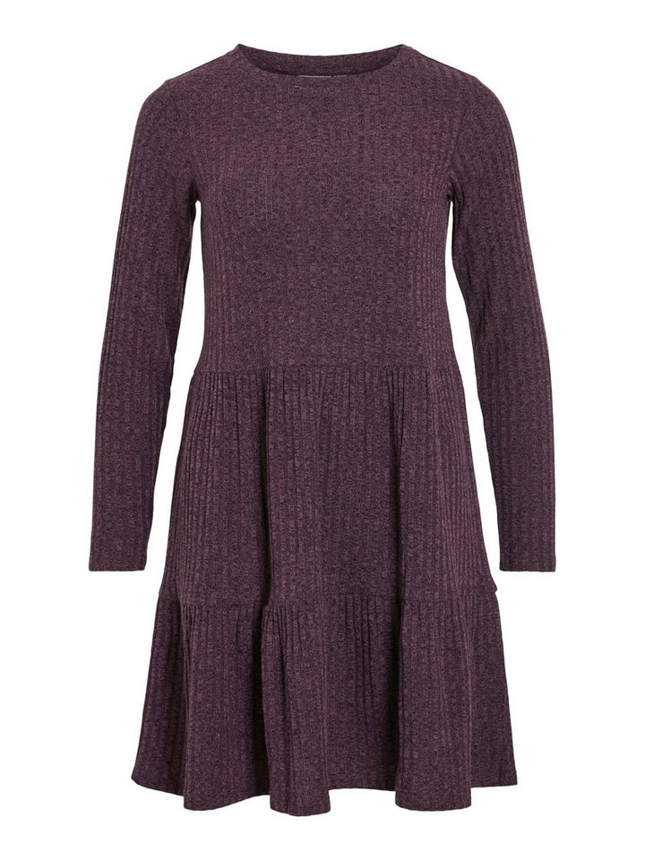 Vila Shirtkleid Langarm Gerippt Stoff Regular Fit (mini) VIELITA L/S SHORT DRESS von Vila