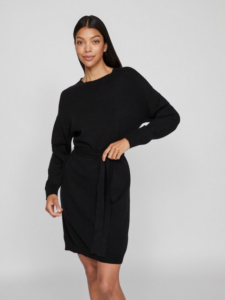 Vila Shirtkleid Rundhalsausschnitt und Gürtel langärmlig (kurz) VIRIL O-NECK L/S BELT KNIT DRESS - NOOS von Vila