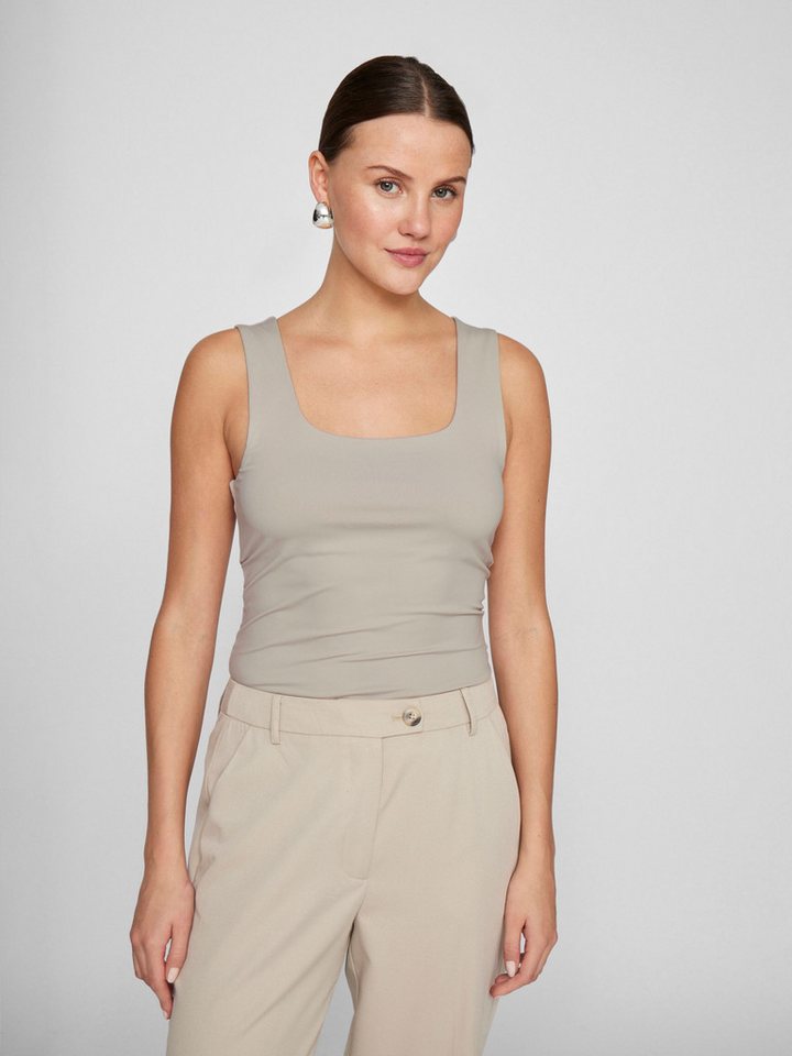 Vila Shirttop U-Boot-Ausschnitt Figurbetont VIKENZA U-NECK S/L TANK TOP - NOOS von Vila