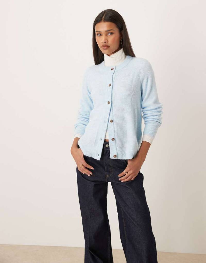 Vila - Strickjacke in Hellblau meliert von Vila