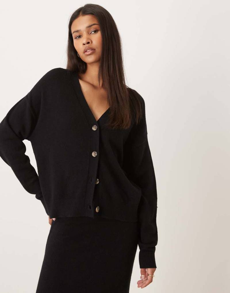 Vila - Strickjacke in Schwarz, Kombiteil von Vila