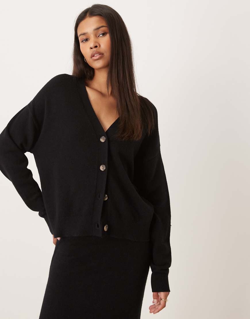 Vila - Strickjacke in Schwarz, Kombiteil von Vila