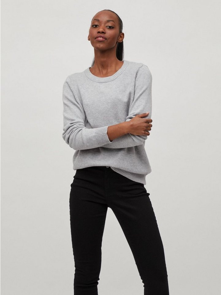 Vila Strickpullover VIRIL O-NECK L/S KNIT TOP - NOOS von Vila