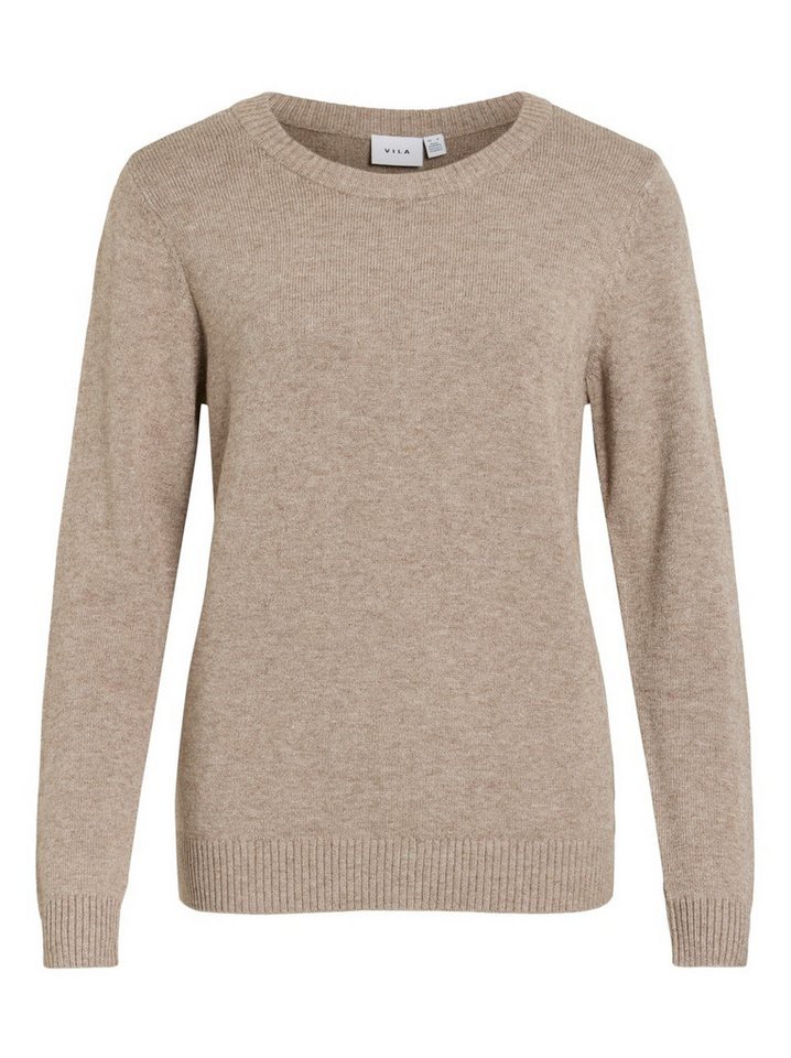 Vila Strickpullover Dünner Rundhals Strickpullover VIRIL VIRIL O-NECK L/S KNIT TOP - NOOS von Vila