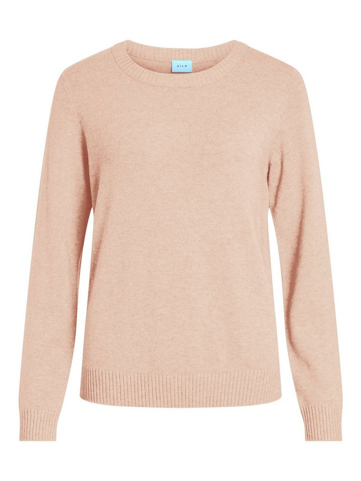 Vila Strickpullover Dünner Rundhals Strickpullover VIRIL VIRIL O-NECK L/S KNIT TOP - NOOS von Vila