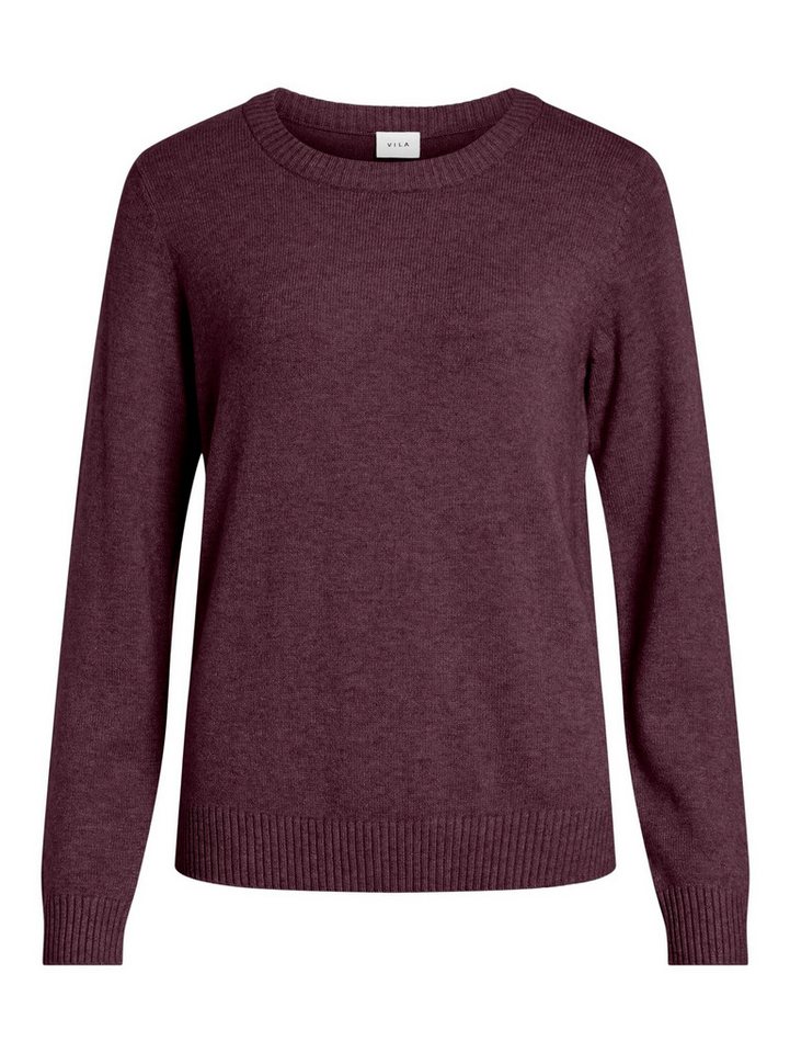 Vila Strickpullover Dünner Rundhals Strickpullover VIRIL VIRIL O-NECK L/S KNIT TOP - NOOS von Vila