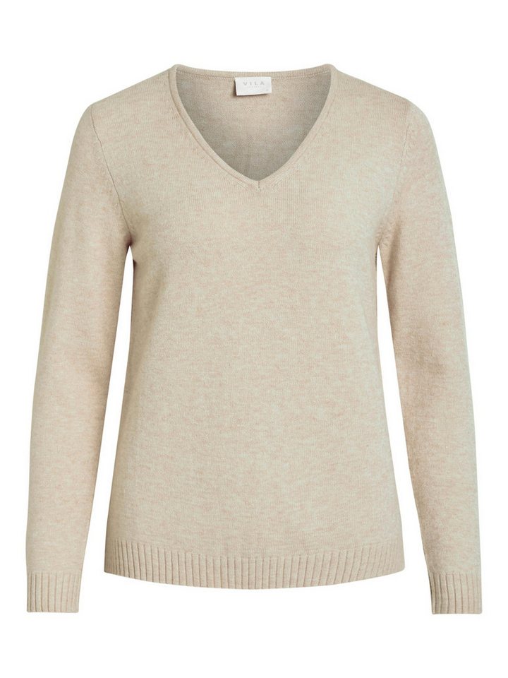 Vila Strickpullover VIRIL V-NECK L/S KNIT TOP - NOOS von Vila