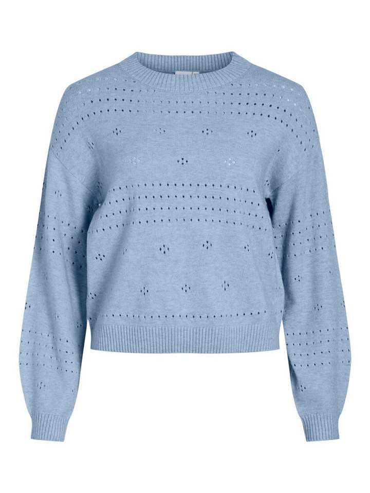 Vila Strickpullover Pointelle Design Strickpullover Rundhals mit Ballon Ärmel VIRIL L/S O-NECK POINTELLE KNIT TOP-NOOS Vila Strickpullover Pointelle Design Strickpullover Rundhals mit Ballon Ärmel VIRIL L/S O-NECK POINTELLE KNIT TOP-NOOS von Vila