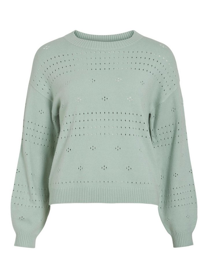 Vila Strickpullover Pointelle Design Strickpullover Rundhals mit Ballon Ärmel VIRIL L/S O-NECK POINTELLE KNIT TOP-NOOS Vila Strickpullover Pointelle Design Strickpullover Rundhals mit Ballon Ärmel VIRIL L/S O-NECK POINTELLE KNIT TOP-NOOS von Vila
