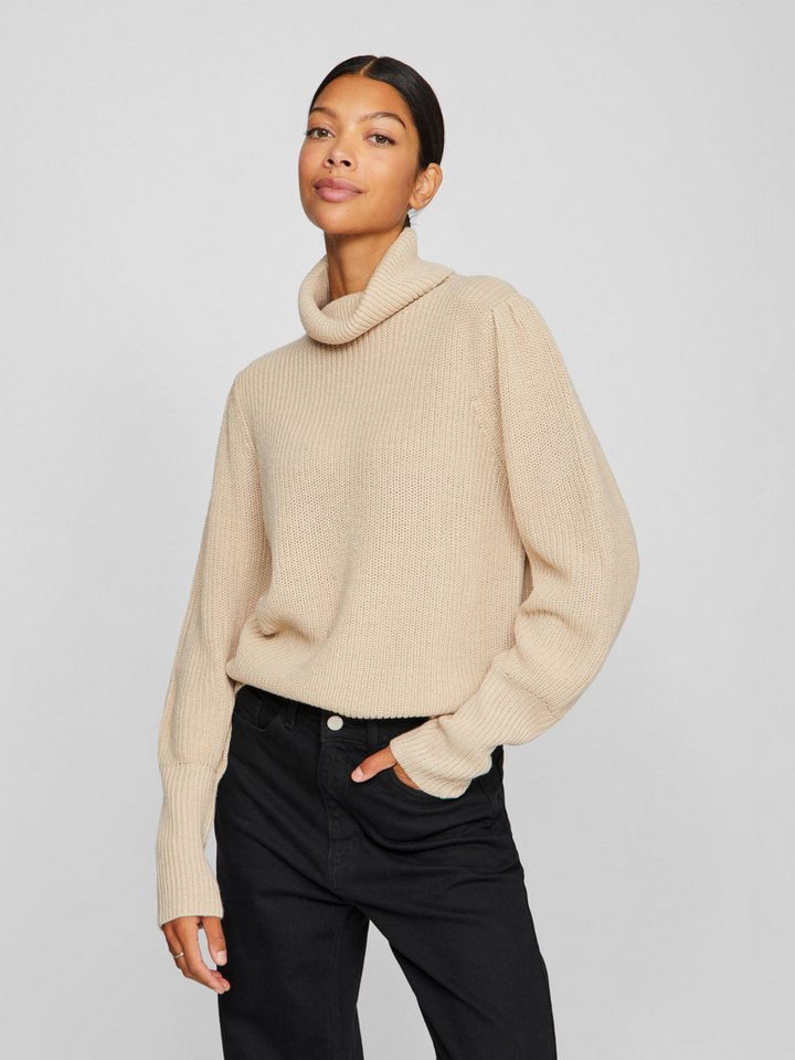 Vila Strickpullover Rollkragen Strickpullover mit Ballonärmel VILOU VILOU NEW ROLLNECK L/S KNIT TOP - NOOS von Vila