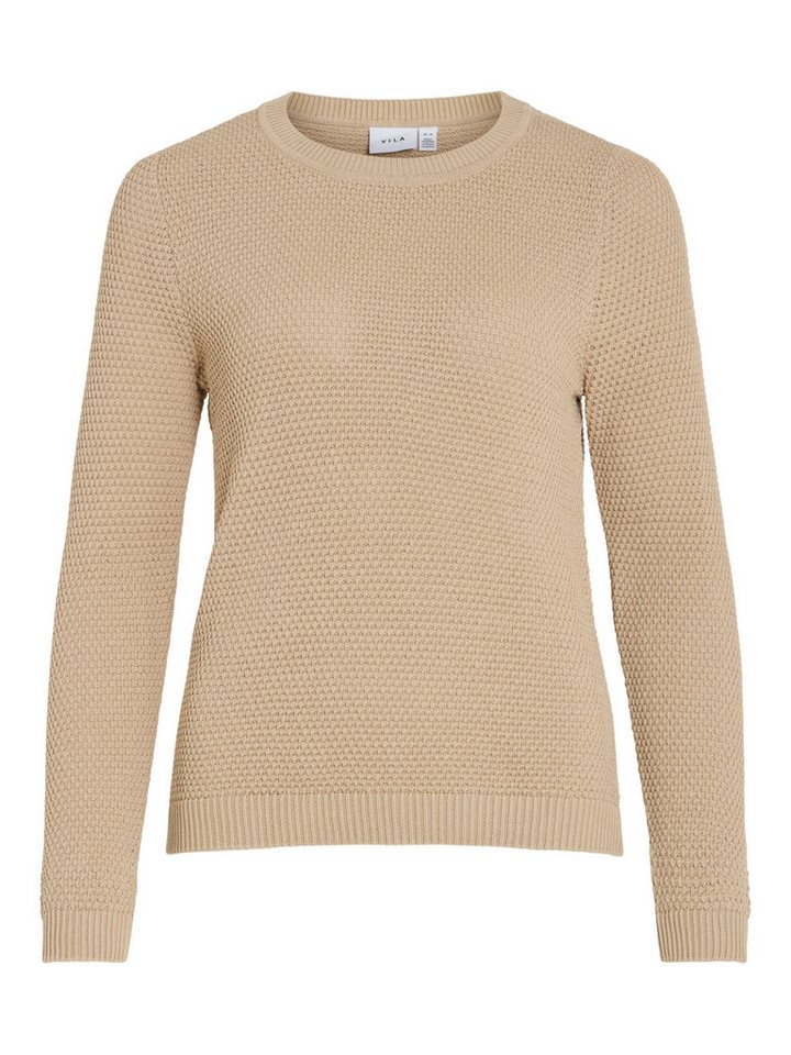 Vila Strickpullover Struktur Strickpullover Kuscheliger Design VIDALO VIDALO O-NECK L/S KNIT TOP- NOOS von Vila