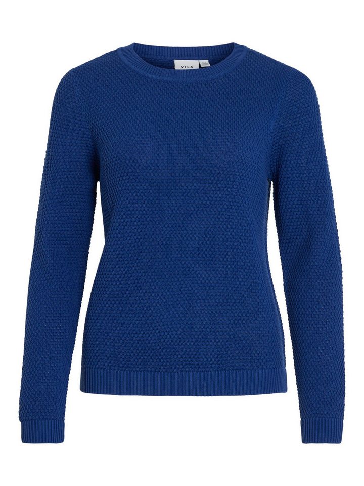 Vila Strickpullover Struktur Strickpullover Kuscheliger Design VIDALO VIDALO O-NECK L/S KNIT TOP- NOOS von Vila