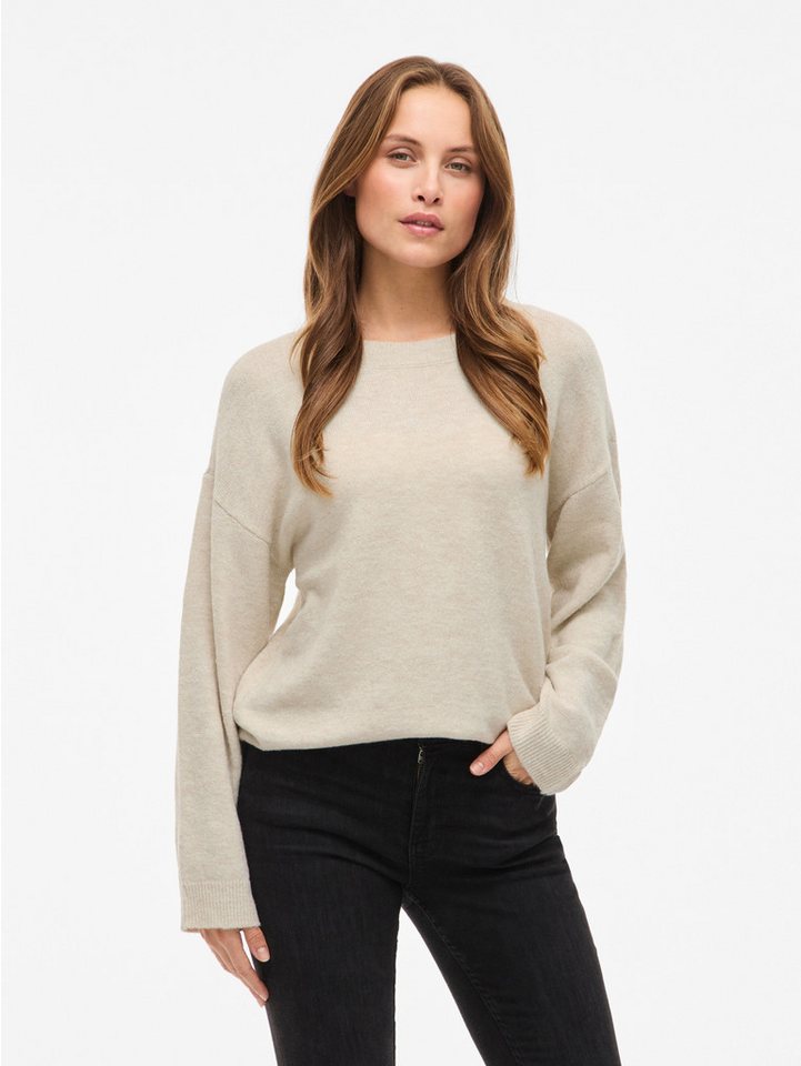 Vila Strickpullover VILIGA L/S O-NECK KNIT TOP - NOOS von Vila