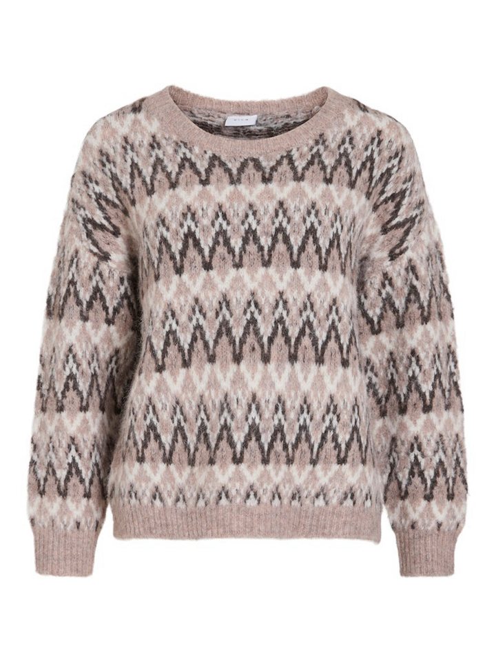 Vila Strickpullover VIMARGI O-NECK L/S JACQUARD KNIT TO von Vila