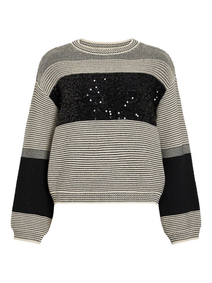 Vila Strickpullover VISORANA O-NECK L/S SEQUIN KNIT TOP von Vila