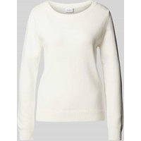 Vila Strickpullover mit Rundhalsausschnitt Modell 'Viril' in Offwhite, Größe XXL von Vila