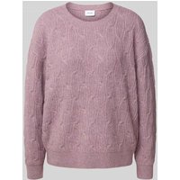 Vila Strickpullover mit Strukturmuster Modell 'LASSIA' in Mauve, Größe S von Vila