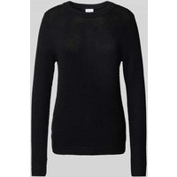 Vila Strickpullover mit gerippten Abschlüssen Modell 'dalo' in Black, Größe XS von Vila