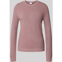Vila Strickpullover mit gerippten Abschlüssen Modell 'dalo' in Mauve, Größe XL von Vila
