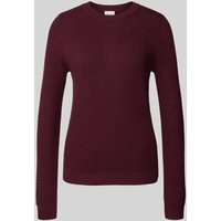 Vila Strickpullover mit gerippten Abschlüssen Modell 'dalo' in Pflaume, Größe XL Vila Strickpullover mit gerippten Abschlüssen Modell 'dalo' in Pflaume, Größe XL von Vila