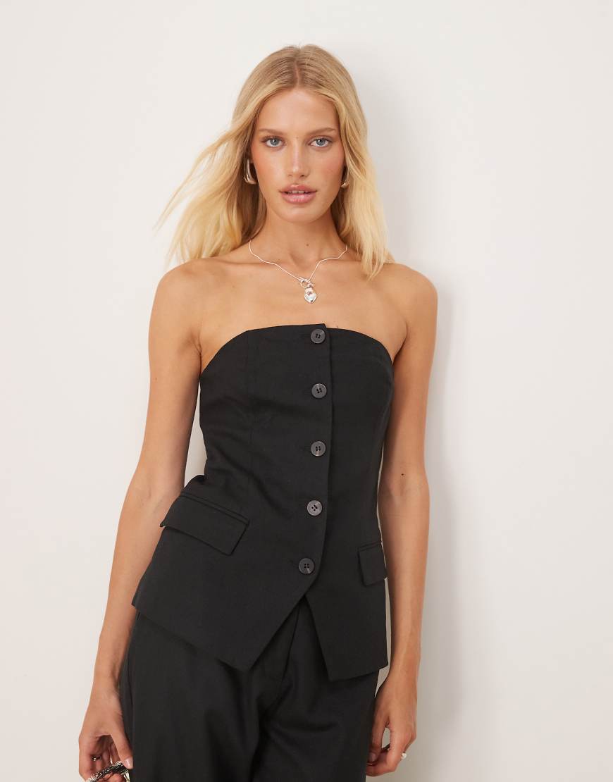 Vila - Trägerlose, elegante Weste in Schwarz, Kombiteil Vila - Trägerlose, elegante Weste in Schwarz, Kombiteil von Vila