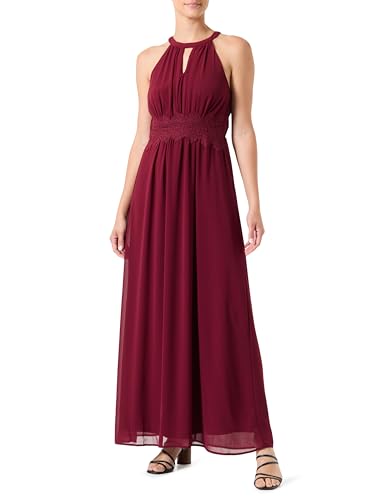 Vila Damen Vimilina Halterneck Maxi Dress-Noos Kleid, Cabernet/Detail:Elastic,42 von Vila