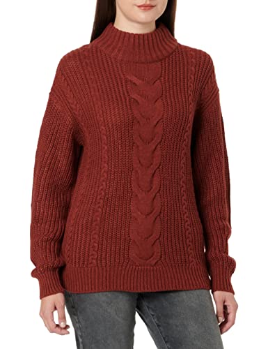 Vila Damen Vioa L/S High-neck Knit Top - Noos Pullover, Fired Brick, M EU von Vila