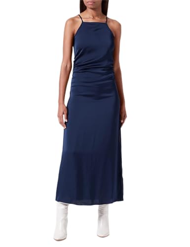 VILA Women's VIRAVENNA Singlet Slit Maxi Dress/BR/DC Kleid, Navy Blazer, 40 von Vila