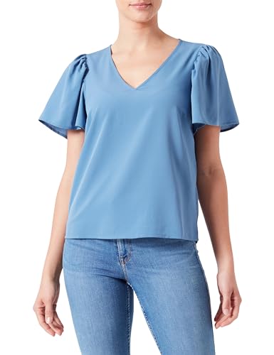 Vimathilde S/S V-Neck Flounce Top/Ka von Vila