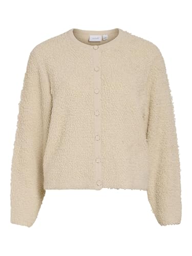 Vila Damen Vipaza O-Neck L/S Knit Jacket, Birch,S von Vila