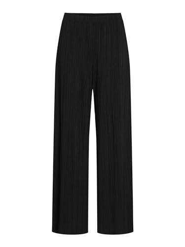 Vila Damen Viplisa Hw Wide Pants - Noos Hose, Black Beauty, S von Vila