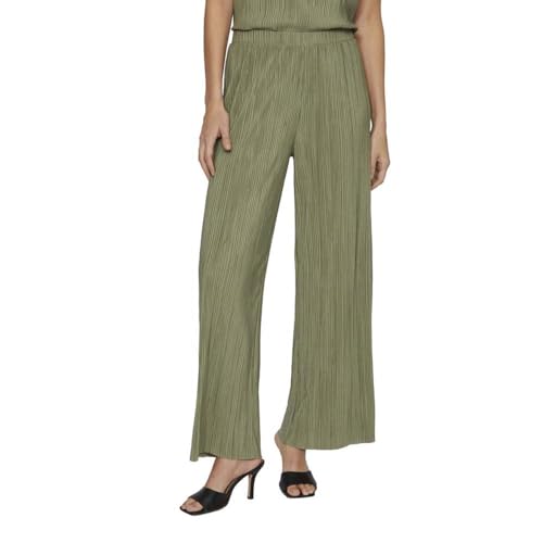 Vila Damen Viplisa Hw Wide Pants - Noos Hose, Oil Green, XS Vila Damen Viplisa Hw Wide Pants - Noos Hose, Oil Green, XS von Vila