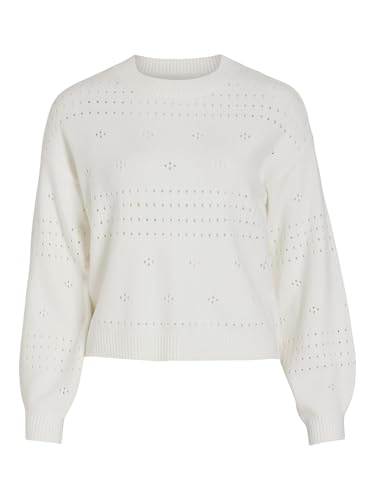Viril L/S O-Neck Pointelle Knit Top-Noos von Vila