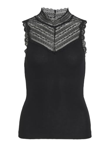 Visia S/L High Lace Neck Top/Ka von Vila