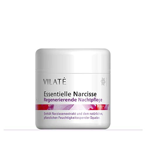 Anti Aging Narcisse Nachtcreme für Frauen reduziert Falten über Nacht, Nachtpflegecreme regeneriert die Haut und spendet Feuchtigkeit – von Vilate von VILATÉ