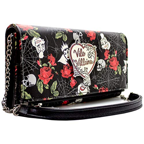 Vile Villains Cruella Ursula und Evil Queen Portemonnaie Geldbörse Schwarz von Vile Villains