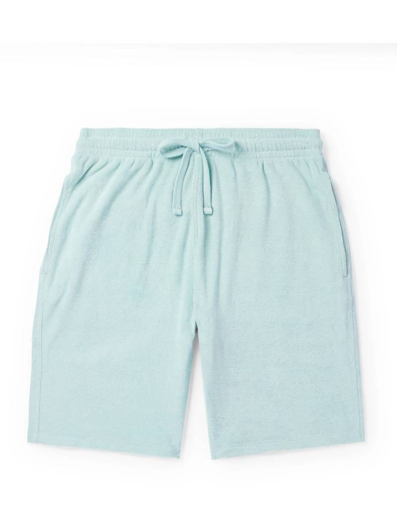 Vilebrequin - Bolide Straight-Leg Organic Cotton-Blend Terry Drawstring Shorts - Men - Blue - L von Vilebrequin