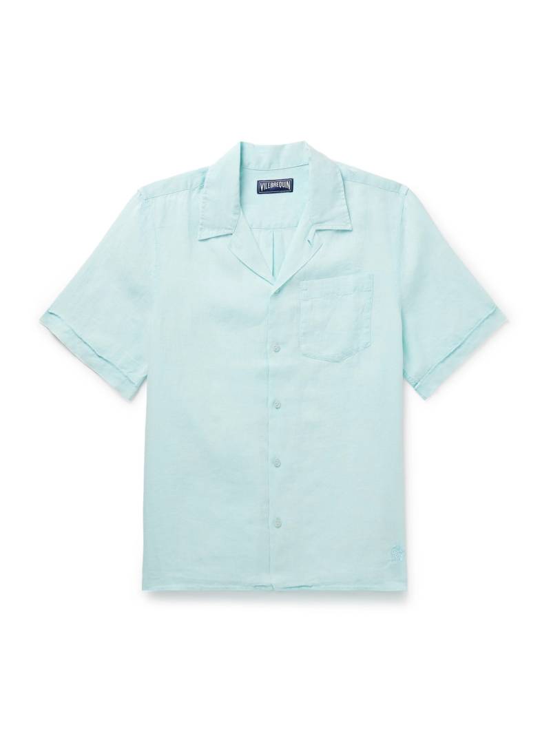 Vilebrequin - Charli Camp-Collar Linen Shirt - Men - Blue - S von Vilebrequin