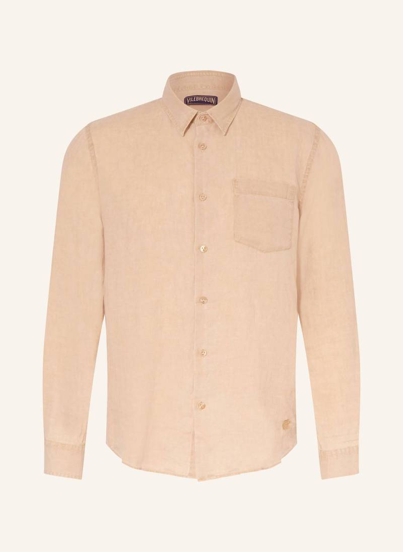 Vilebrequin Leinenhemd Caroubis Regular Fit braun von Vilebrequin
