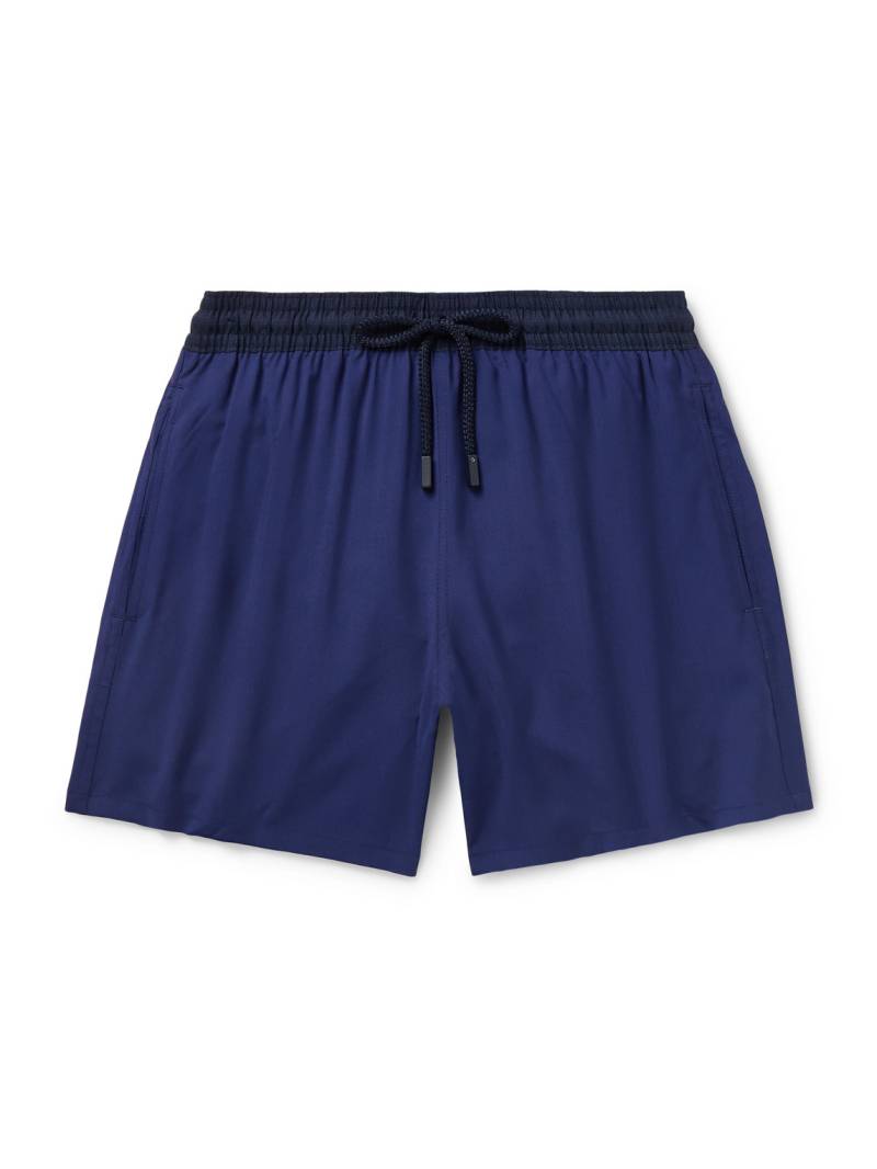Vilebrequin - Magnus Straight-Leg Mid-Length Wool Swim Shorts - Men - Blue - S von Vilebrequin