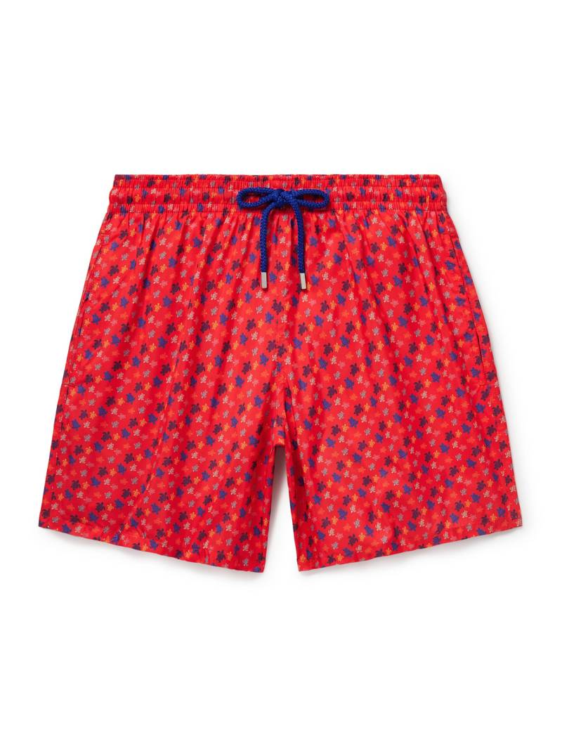 Vilebrequin - Mahina Straight-Leg Mid-Length Recycled Swim Shorts - Men - Red - S von Vilebrequin