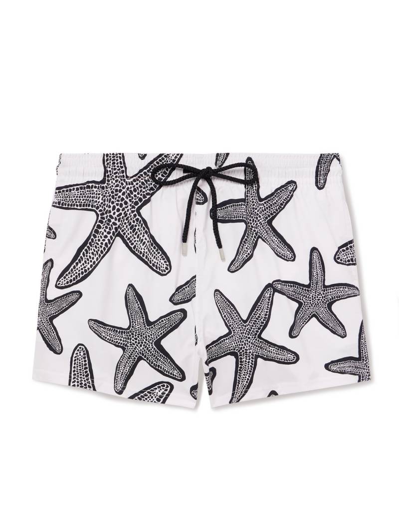 Vilebrequin - Manta Straight-Leg Mid-Length Printed Swim Shorts - Men - White - XXXL von Vilebrequin