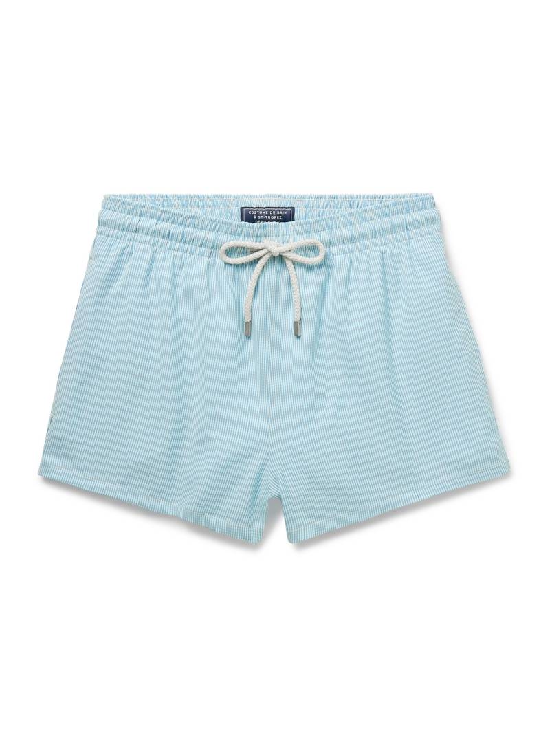 Vilebrequin - Milton Slim-Fit Short-Length Striped Wool-Blend Swim Shorts - Men - Blue - XL von Vilebrequin