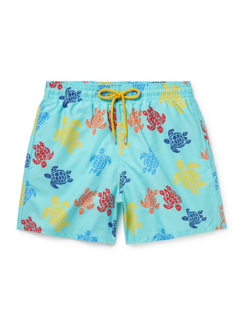 Vilebrequin - Moorea Straight-Leg Mid-Length Printed ECONYL® Swim Shorts - Men - Blue - XXXL von Vilebrequin