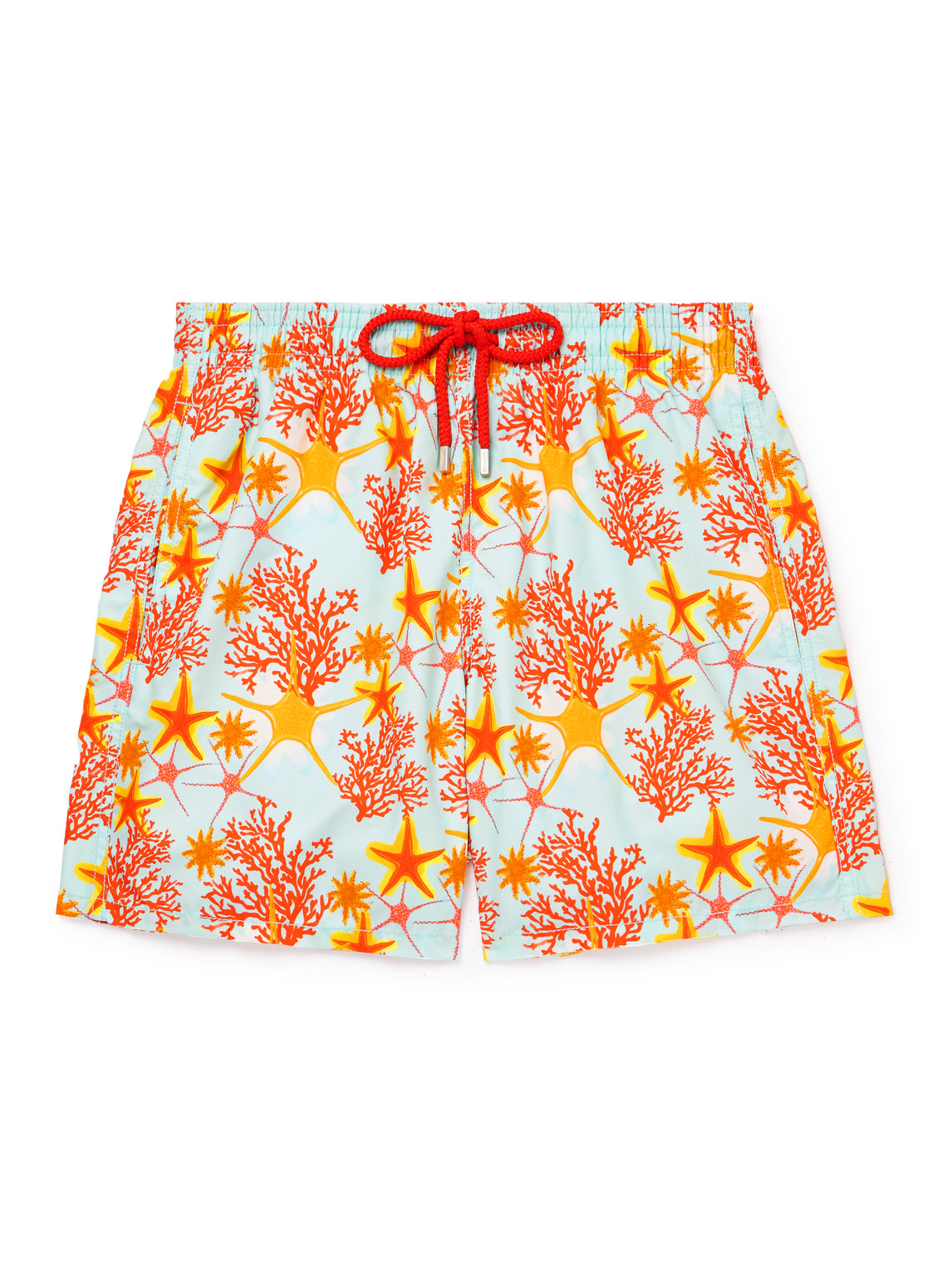 Vilebrequin - Moorea Straight-Leg Mid-Length Printed Recycled Swim Shorts - Men - Orange - XXXL von Vilebrequin