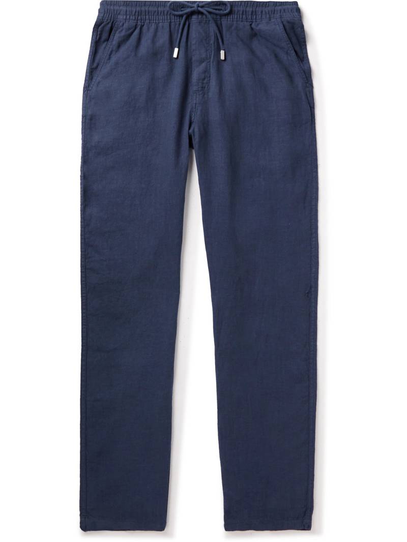 Vilebrequin - Pacha Straight-Leg Linen Drawstring Trousers - Men - Blue - XXXL von Vilebrequin